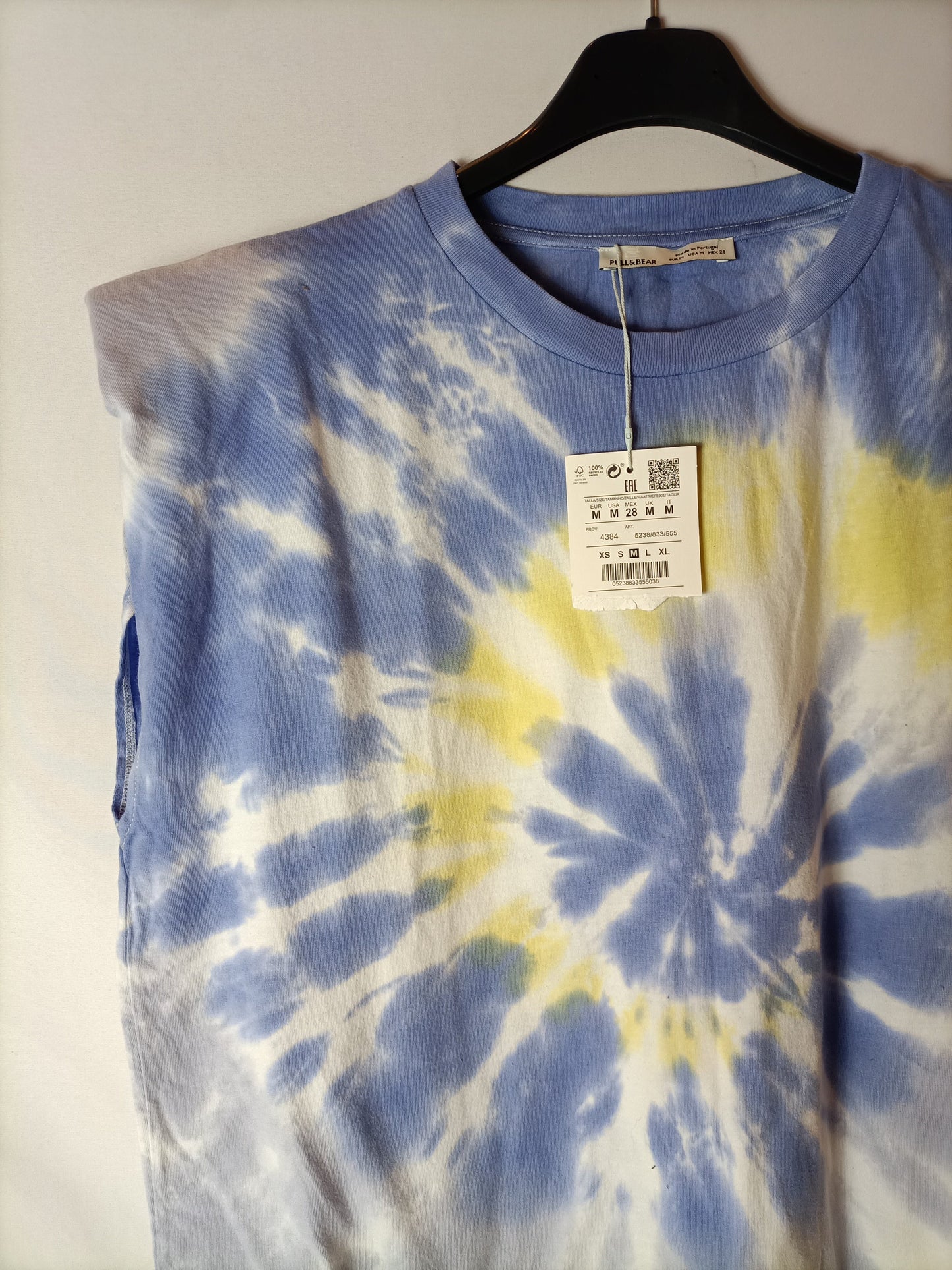 PULL&amp;BEAR. Tie-dye T-shirt with shoulder pads. TM