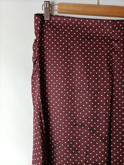 ZARA. Flowy burgundy midi skirt. TM