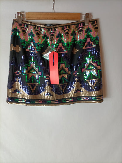 COLLECTION. Stretch sequin skirt. TS