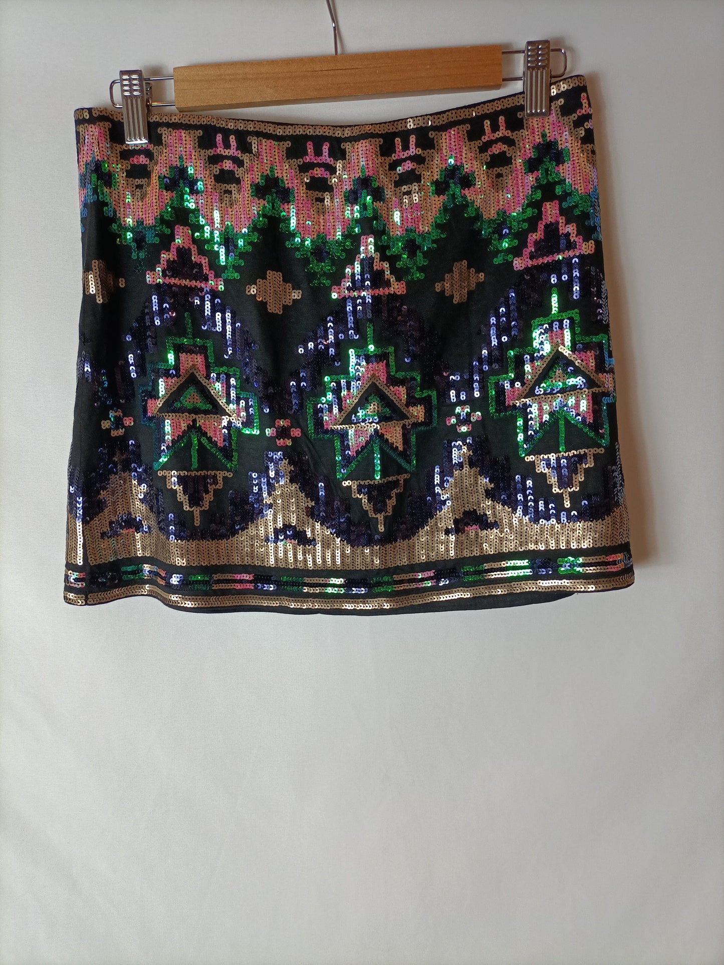 COLLECTION. Stretch sequin skirt. TS