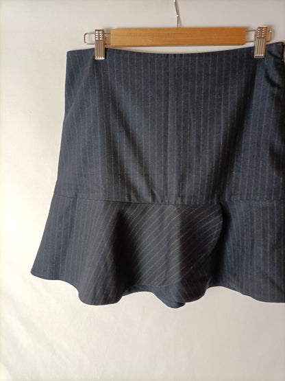 ZARA. Blue pinstripe skirt. TS