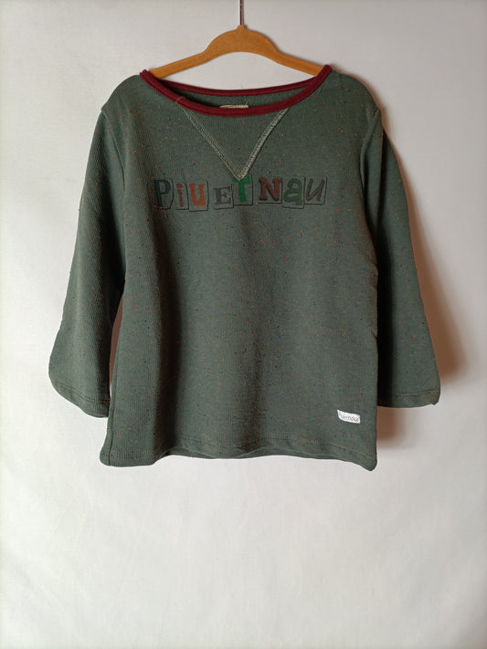 PIUETNAU. Grey thread sweatshirt. Size 2-3 years