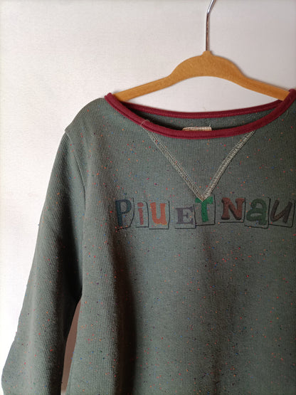PIUETNAU. Grey thread sweatshirt. Size 2-3 years