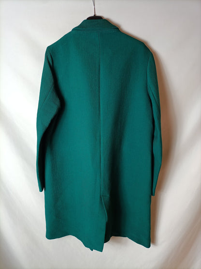 ZARA. Green double-breasted coat TL