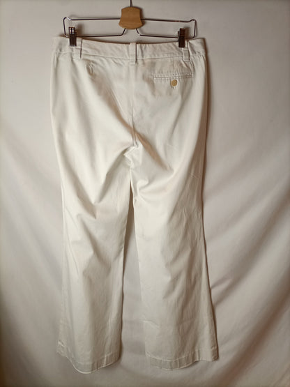 ZARA.Pantalón chino blanco T.42