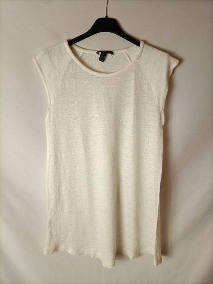 MASSIMO DUTTI. camiseta blanca T.s