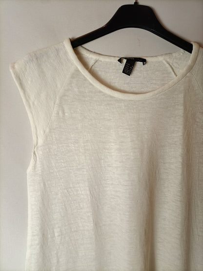 MASSIMO DUTTI. camiseta blanca T.s