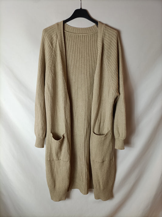 OTRAS. Cárdigan largo canalé . T U