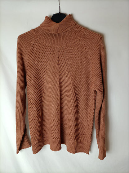 OTHER. Total look: brown knit skirt and sweater. TS