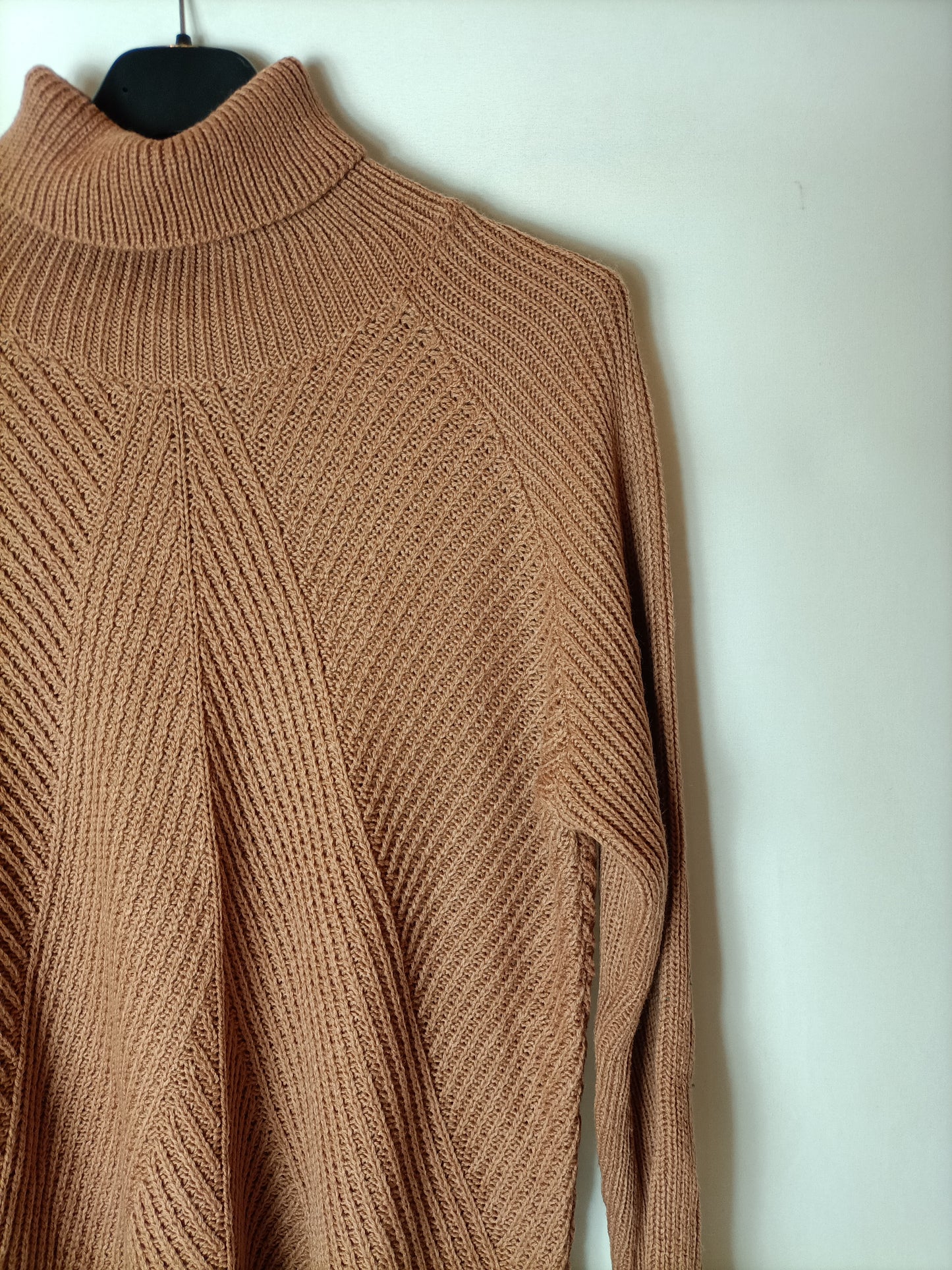 OTHER. Total look: brown knit skirt and sweater. TS