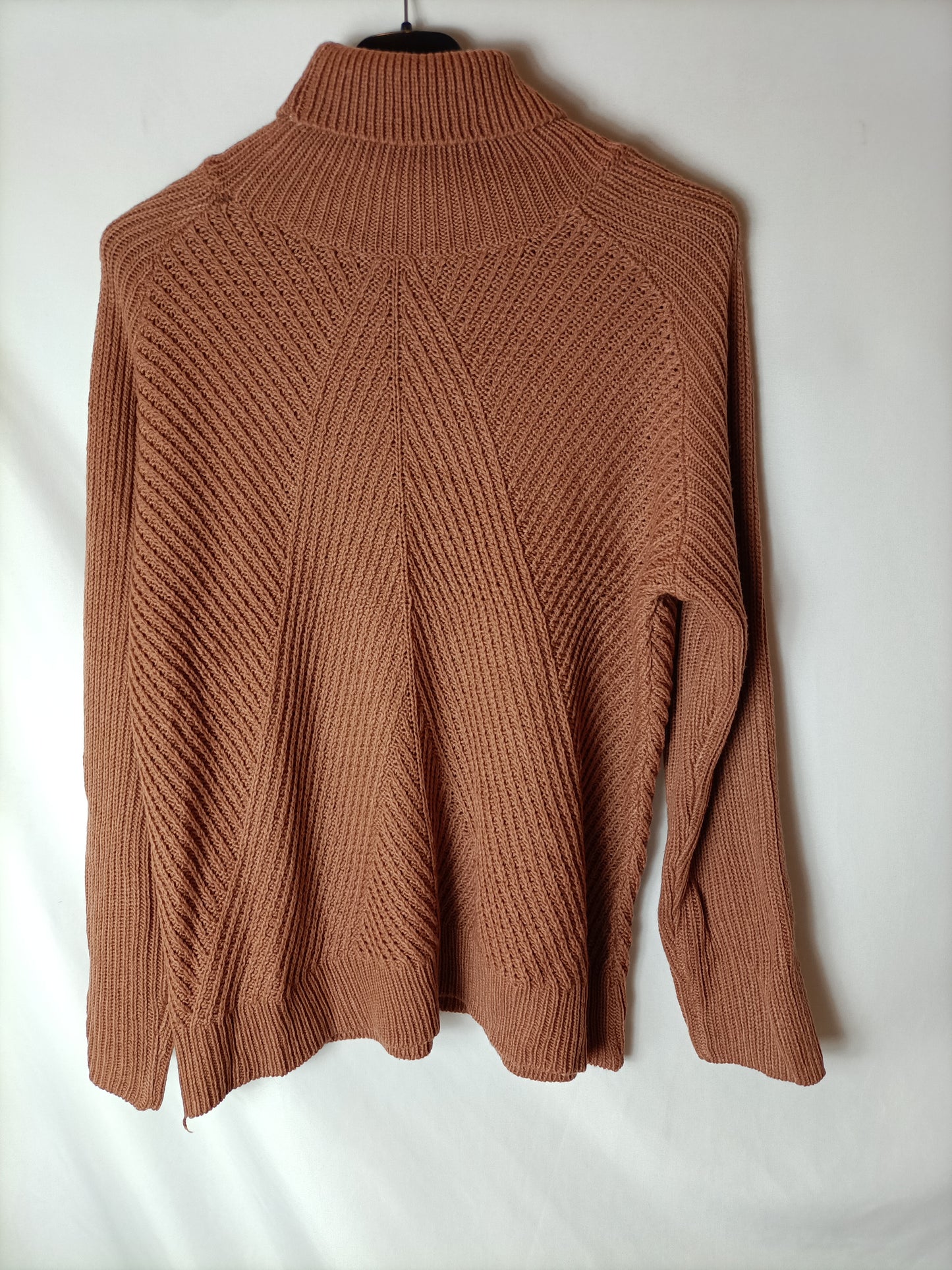 OTHER. Total look: brown knit skirt and sweater. TS