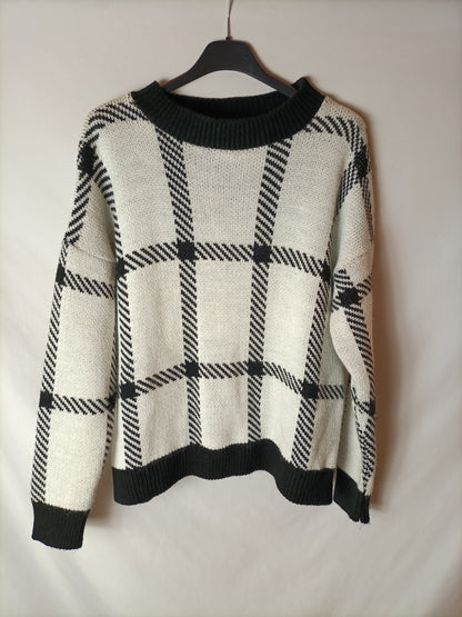 OTRAS. Total look falda y jersey punto cuadros T S/M