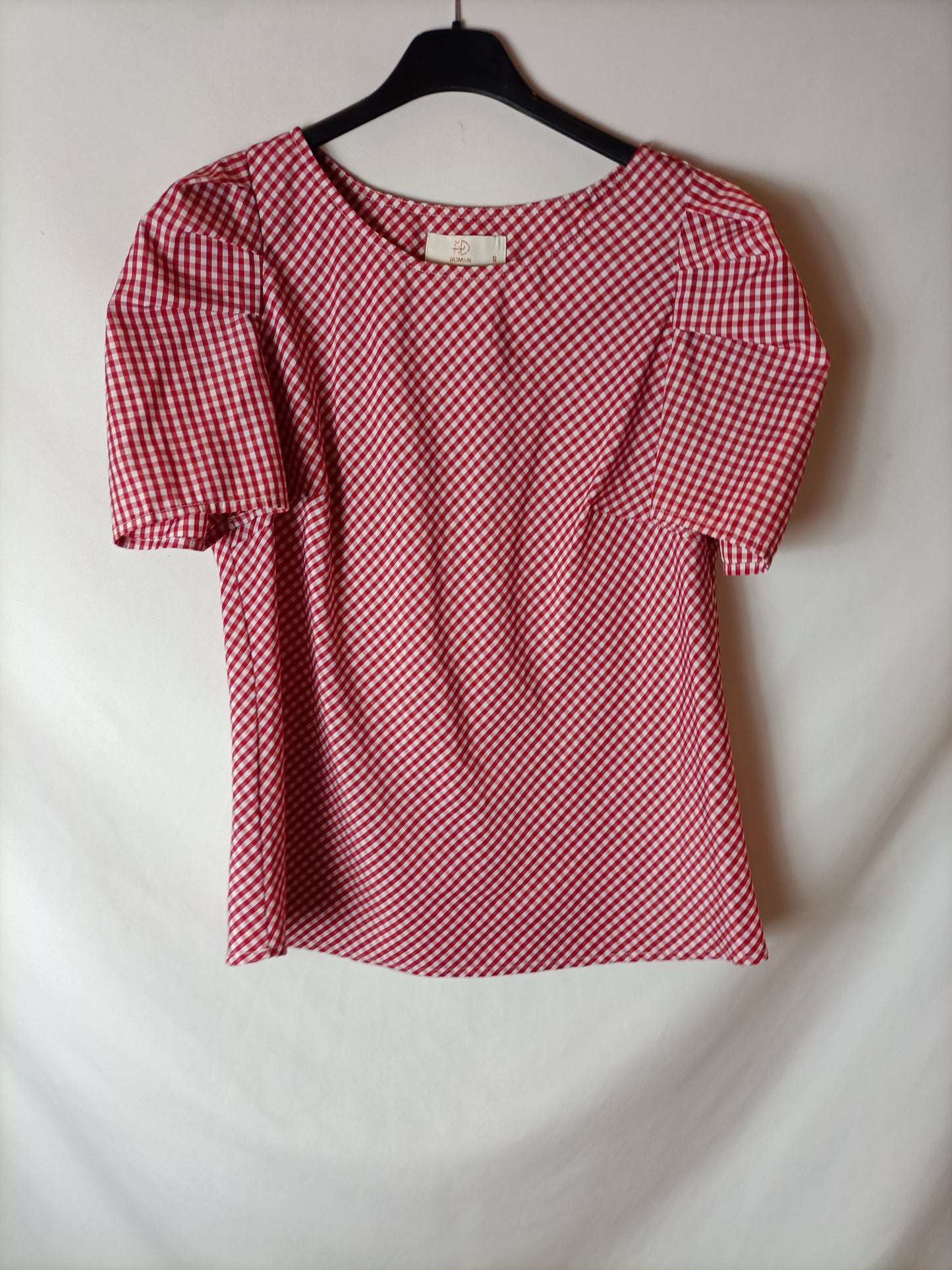 MD. Blusa vichy rojo y blanco. T S