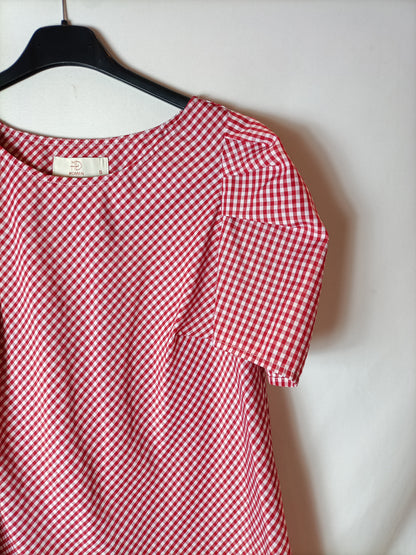 MD. Blusa vichy rojo y blanco. T S