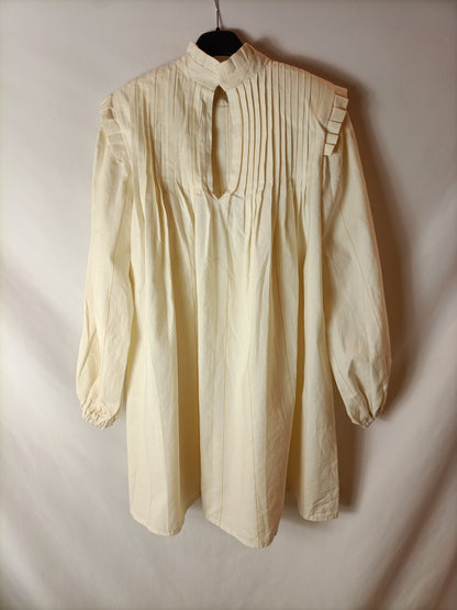 FREDDA. Beige striped dress Your(s)