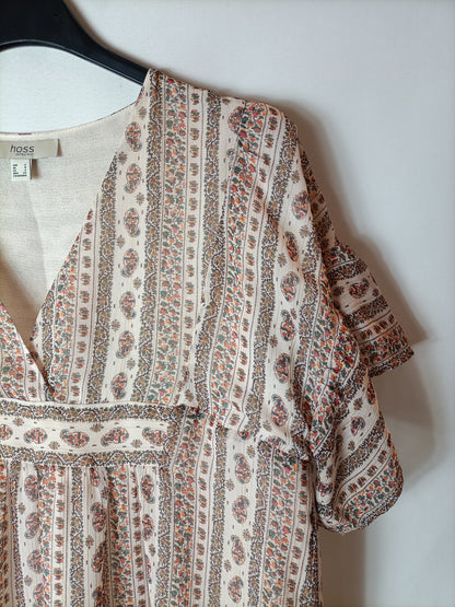 INTROPIA. Vestido largo flores T.s