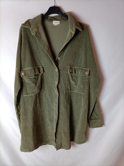 MARIE . chaqueta pana verde T.s