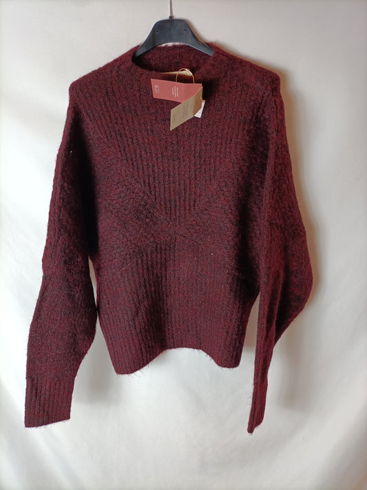 SLOWLOVE. Burgundy Heather Ts Sweater