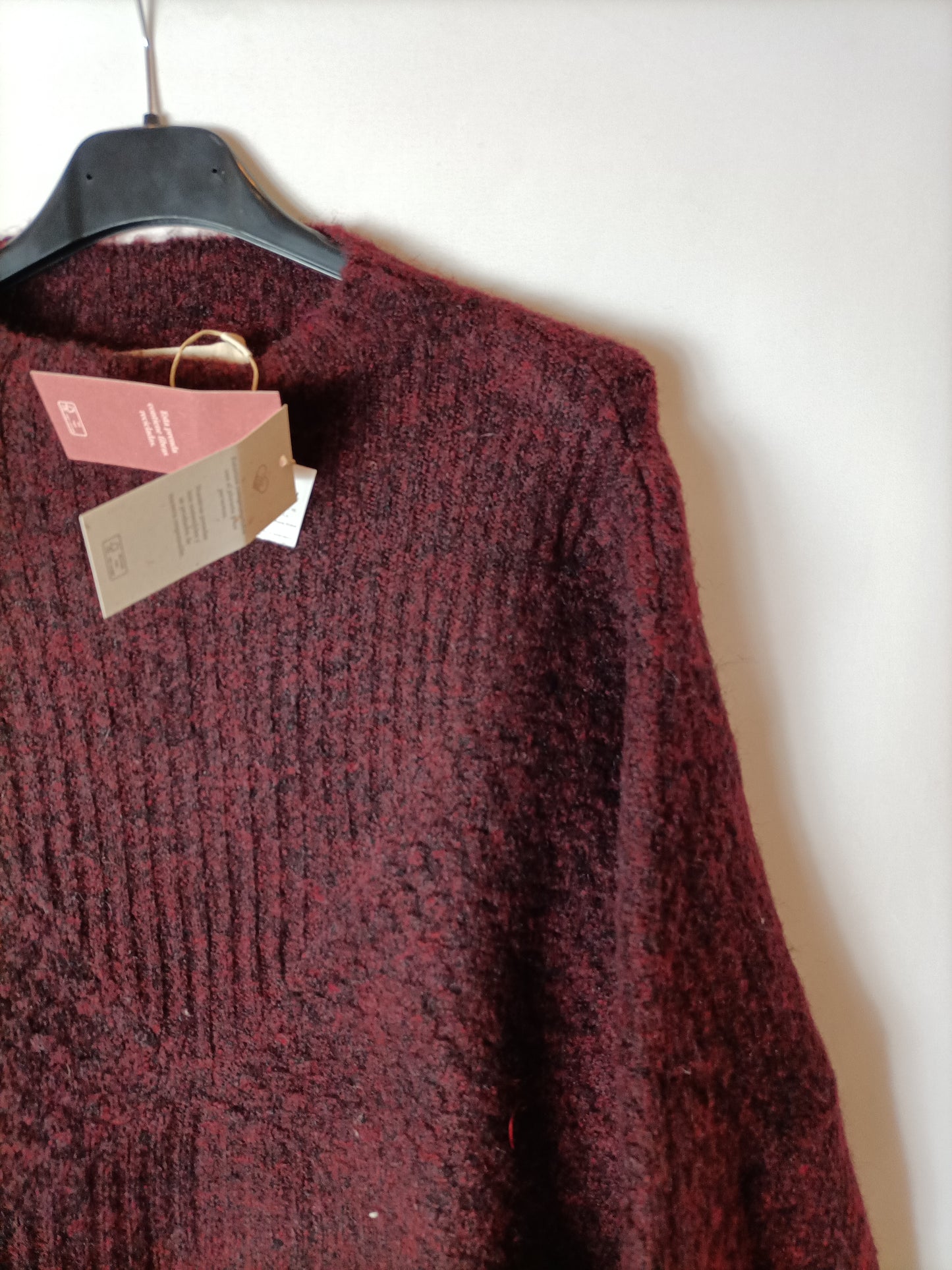 SLOWLOVE. Jersey jaspeado burdeos T.s