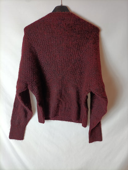 SLOWLOVE. Jersey jaspeado burdeos T.s