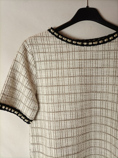ZARA, Pearl textured top. TM