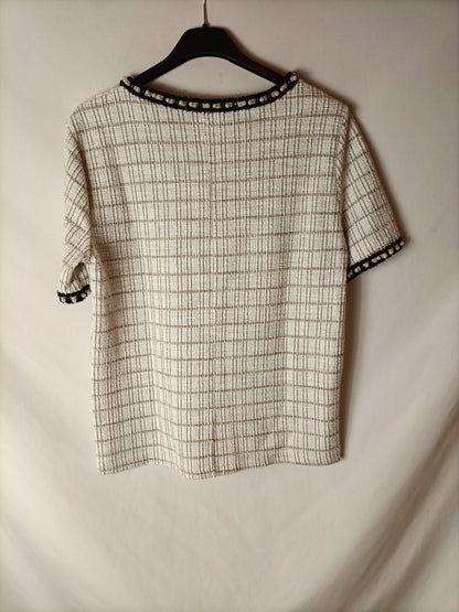 ZARA, Pearl textured top. TM