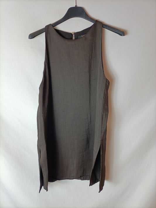 MASSIMO DUTTI. Brown texture top. T.S.