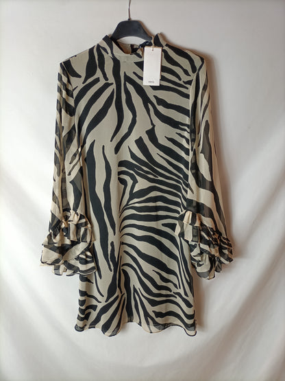 MANGO. Printed chiffon dress. TS