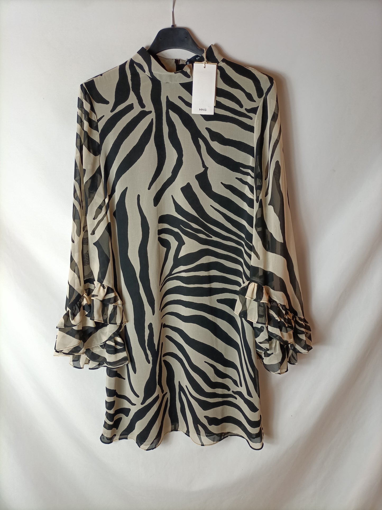 MANGO. Printed chiffon dress. TS