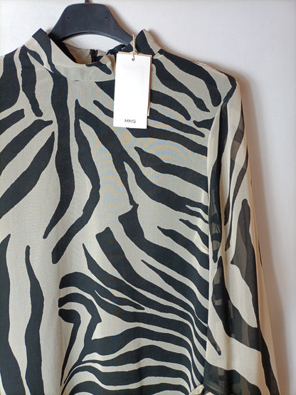 MANGO. Printed chiffon dress. TS