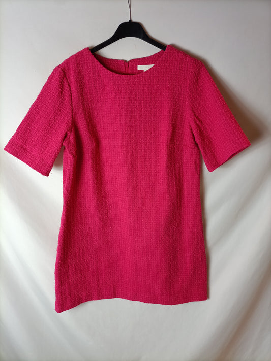 H&amp;M. Textured pink dress. TM