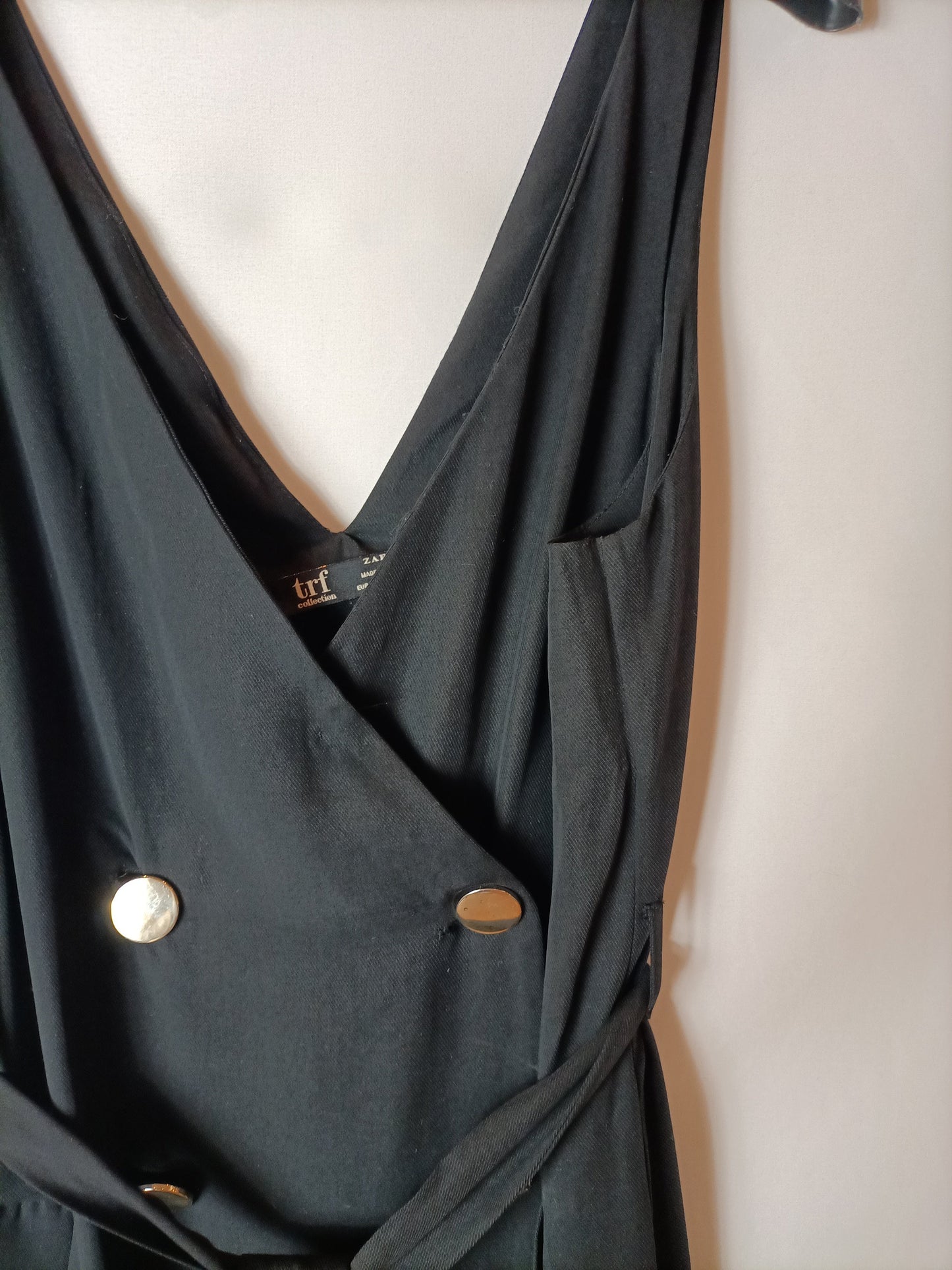 ZARA. Vestido midi cruzado T. s