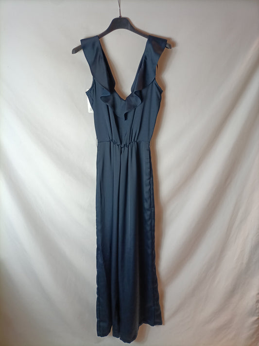 MANGO. Blue palazzo jumpsuit T.xs