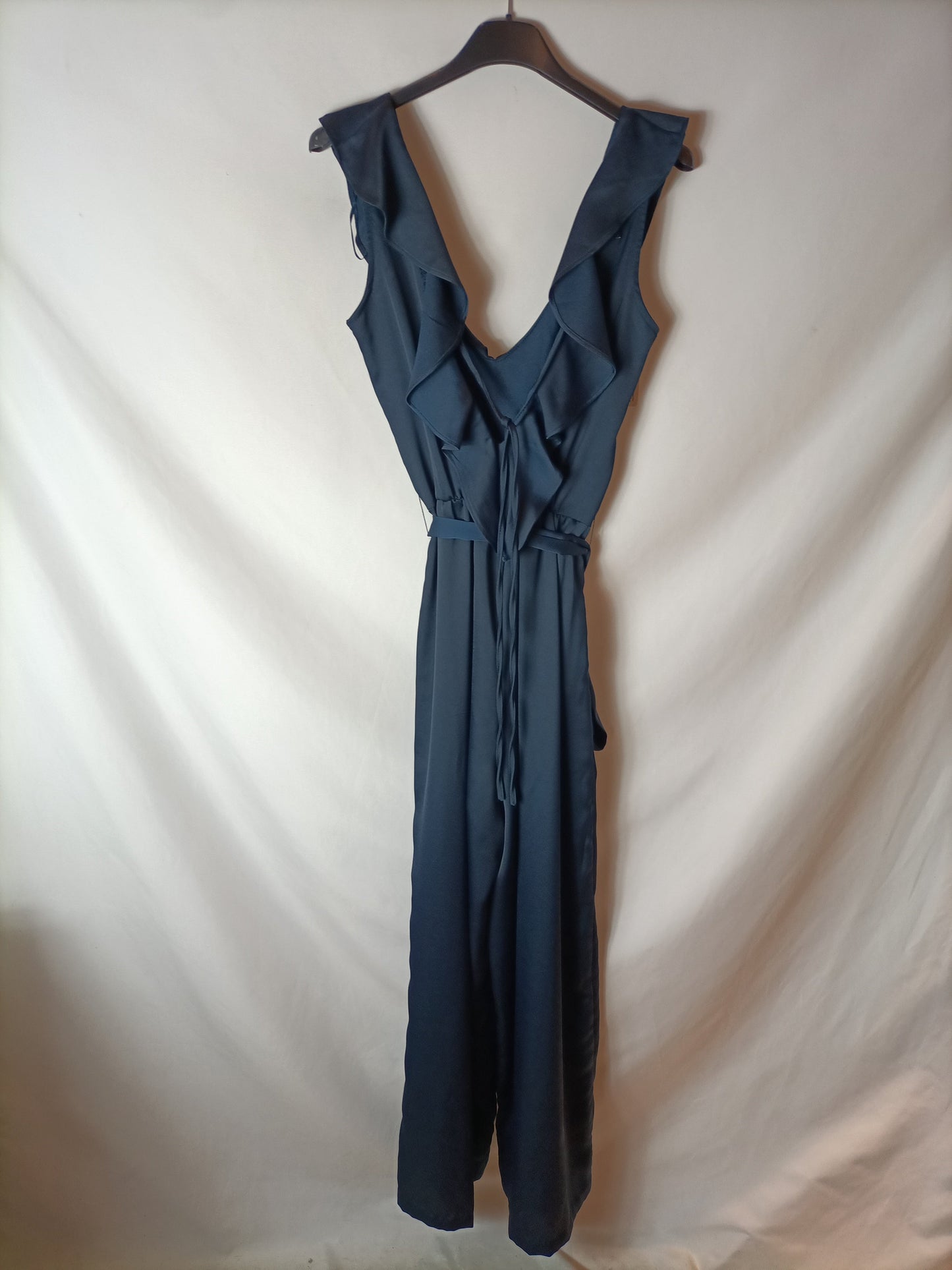 MANGO. Blue palazzo jumpsuit T.xs