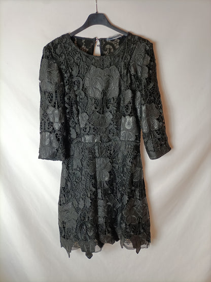 ZARA. Black lace dress TM