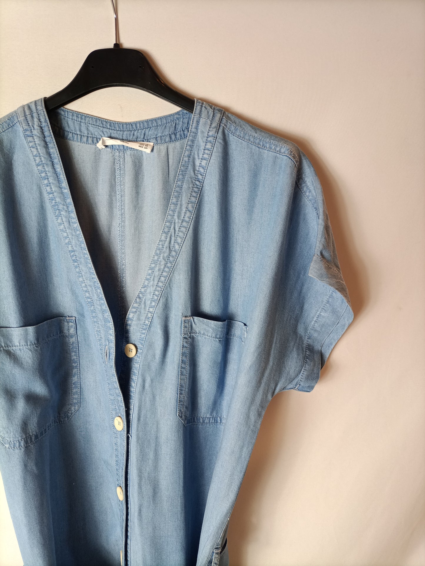 MANGO. Mono denim fluido T.s