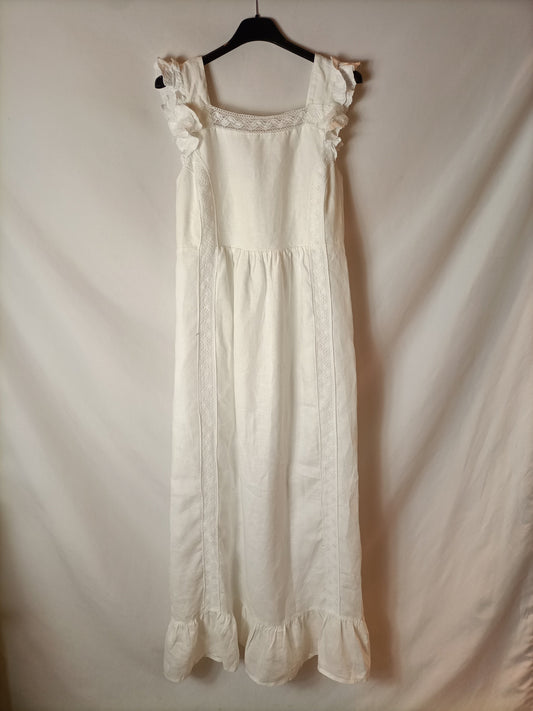MICUIR. White linen dress. TM