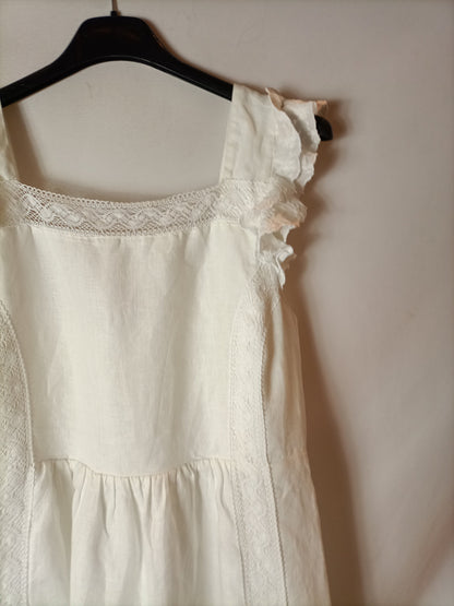 MICUIR. White linen dress. TM