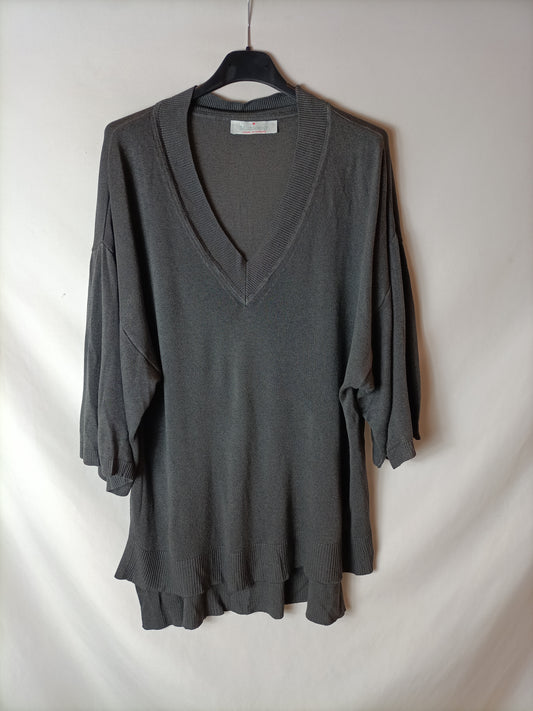 MIINTODAY. Thin oversized gray sweater. TM