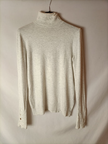 ZARA. Light grey heather turtleneck sweater. TM (tara)