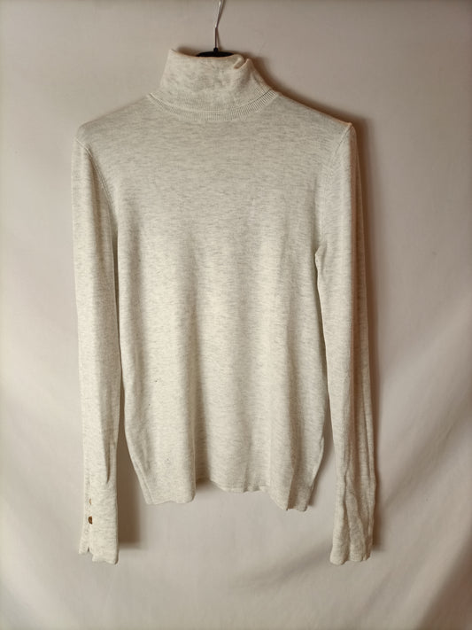 ZARA. Light grey heather turtleneck sweater. TM (tara)