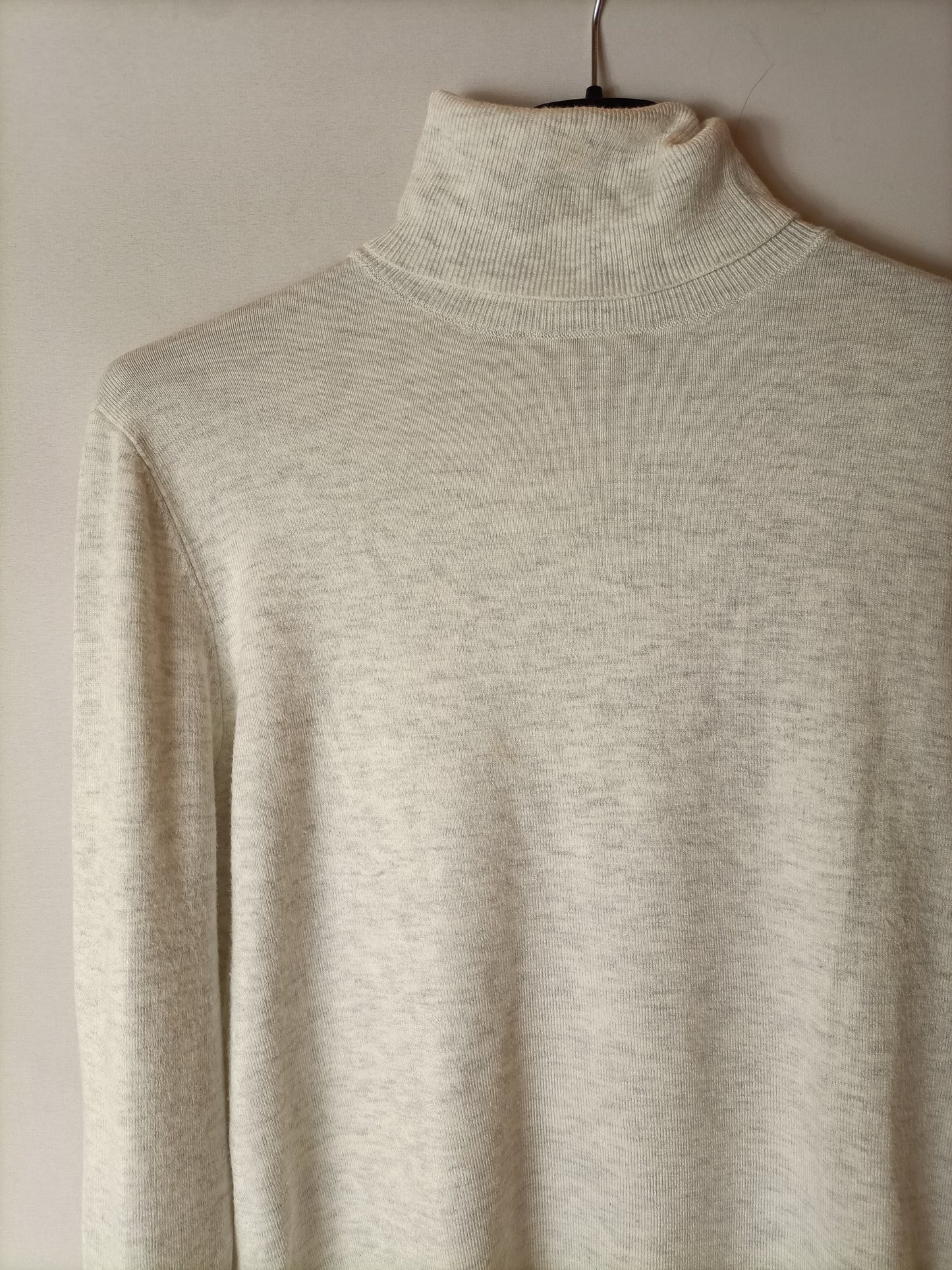 ZARA. Light grey heather turtleneck sweater. TM (tara)