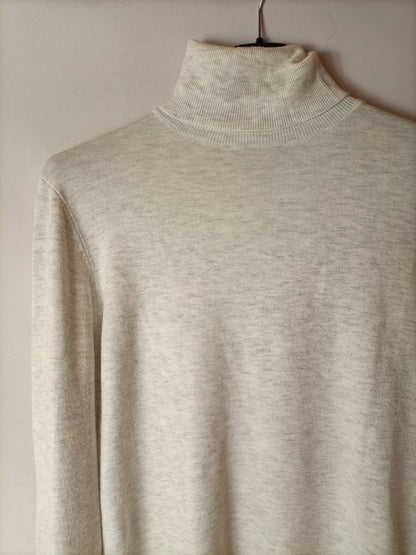 ZARA. Light grey heather turtleneck sweater. TM (tara)