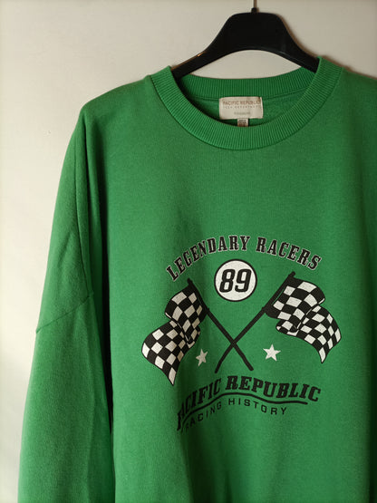PULL&amp;BEAR. Oversized green sweatshirt. TM