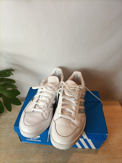 ADIDAS. Zapatillas blancas rayas plateadas. T 38