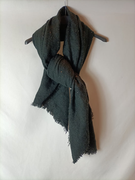 ANNA FIELD. Bufanda negra lentejuelas