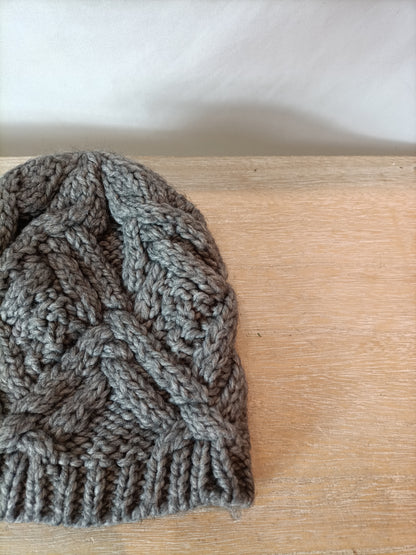 ADOLFO DOMÍNGUEZ. Gray braided hat