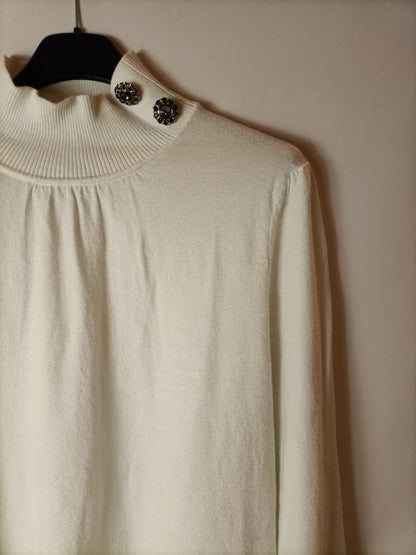 SFERA. Jersey blanco botones T.s