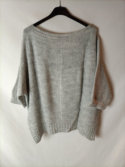 WHITE&ONE. Jersey gris jaspeado T.u(s/m)