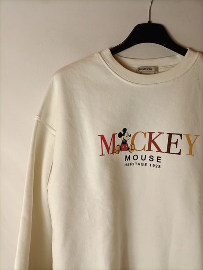 STRADIVARIUS. Sudadera beige disney T.s